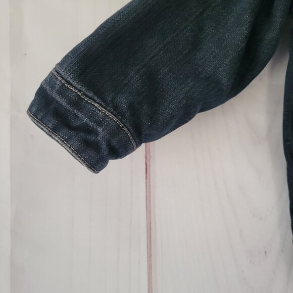 The Children’s Place Lined Denim Jean Jacket, Girl 4T, Snap Front Closure, Lined - Picture 3 of 15